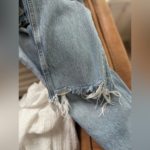 AGOLDE | straight leg frayed hem | size 26 - Picture 6 of 7